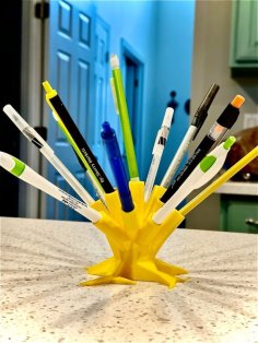 Tree Trunk Holder – Pencils Pens Markers Supplies 3D Printer Model