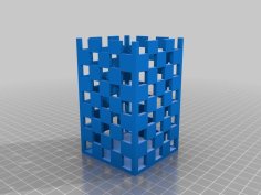 Chess/Checker Board Pencil Holder 3D Printer Model