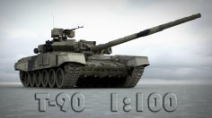 T-90 Russian MBT [1:100] 3D Printer Model