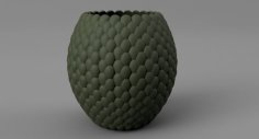 Dragon Scales Vase Pot 3D Printer Model