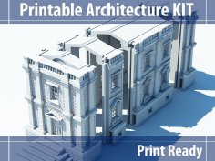 Printable Architecture Kit 2 Victorian Town House 3D Printer Model