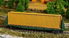 HO Scale 45ft Flatbed Bulkhead Train Car 3D Printer Model