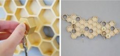 मधुमक्खी के छत्ते के आकार का कुंजी धारक dxf फ़ाइल