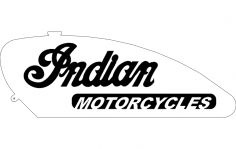 Indian Motorcycles Gas Tank dxf File