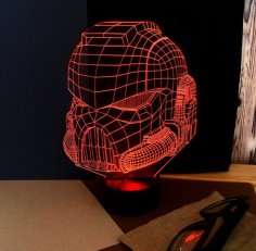 Laser Cut Stormtrooper Helmet Lamp