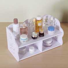 Laser Cut Desktop Cosmetic Storage Rack