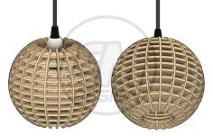 Laser Cut Wood Sphere Lamp