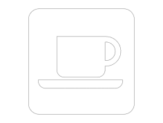File dxf del segnale stradale del caffè