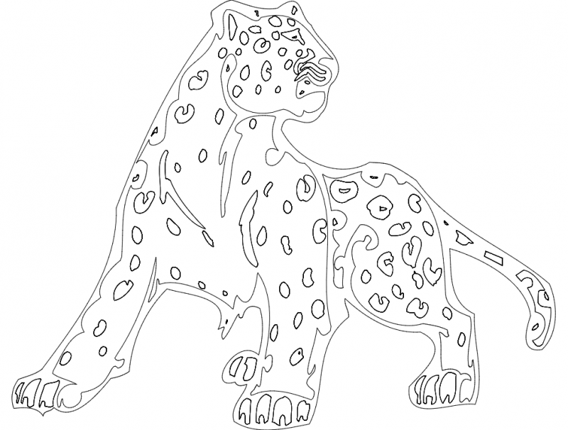 Файл dxf талисмана животного гепард