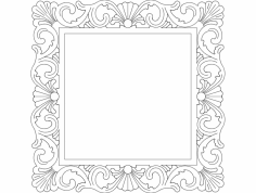 Fichier dxf carré de cadre de miroir