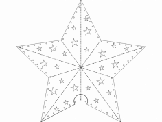 فایل dxf ستاره کاغذی