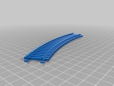 Interlocking Train Track – Curved 30 Degrees 3D Printer Model