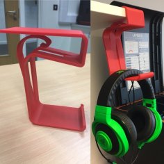 Headphone Stand For A Desk Or Shelf 3D Printer Model