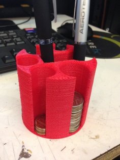 Coin Organizer For Car Cup Holder 3D Printer Model