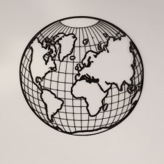 2D Art Earth Globe 3D Printer Model