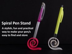 Spiral Pen Stand 3D Printer Model