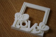 WE LOVE U – Picture Frame 3D Printer Model