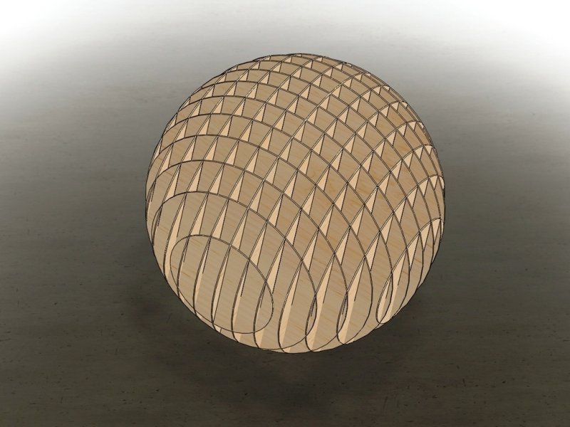 Laser Cut 3D Puzzle Paperball DXF File