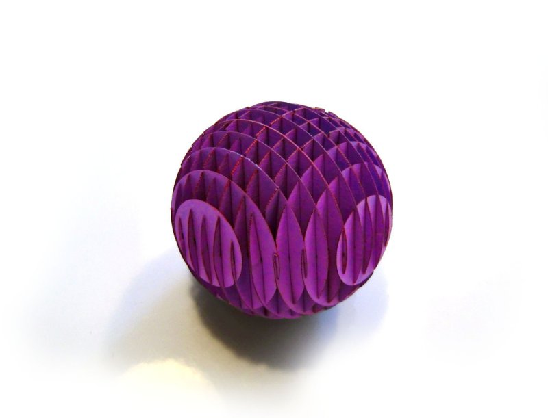 Laser Cut 3D Puzzle Paperball DXF File