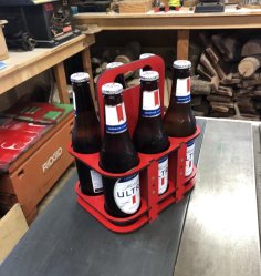 Laser Cut 6 Pack Beer Holder DXF File