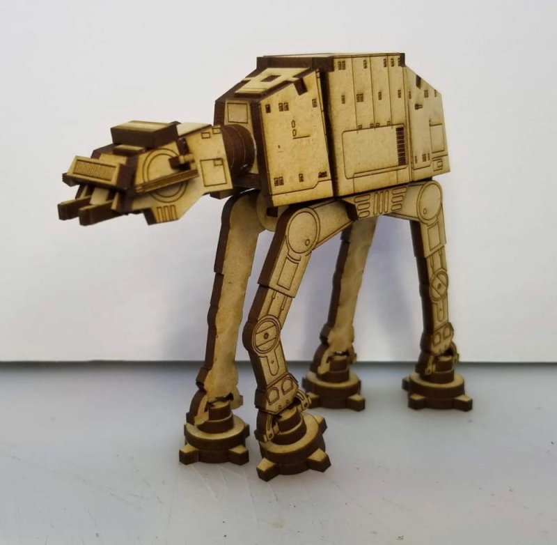 Laser Cut Star Wars All Terrain Armored Transport AT-AT Walker DXF File