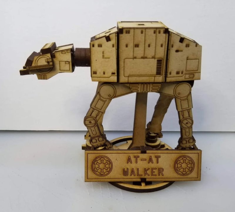 Laser Cut Star Wars All Terrain Armored Transport AT-AT Walker DXF File