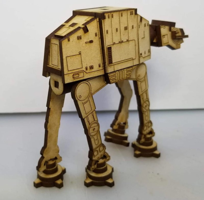 Laser Cut Star Wars All Terrain Armored Transport AT-AT Walker DXF File