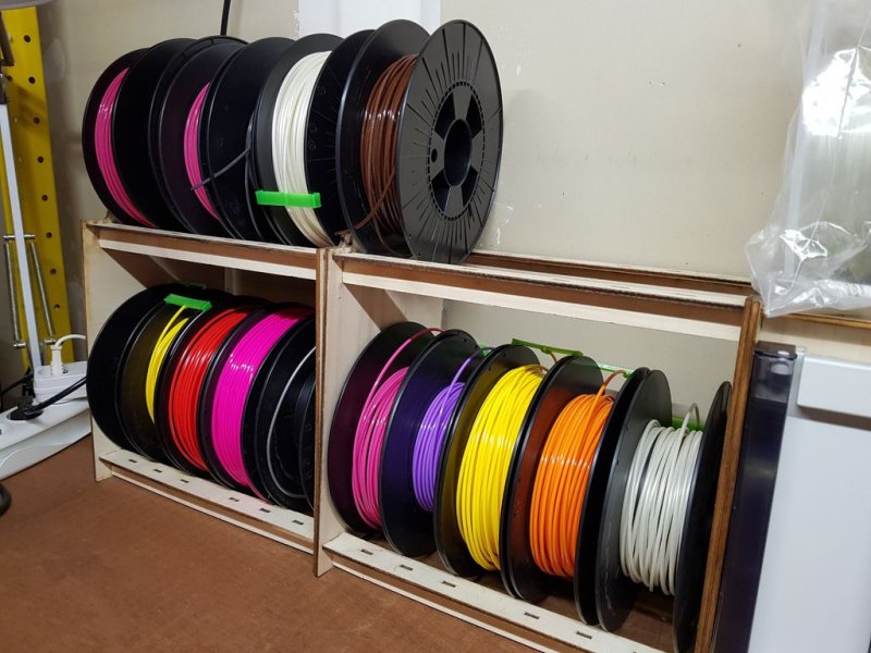 Laser Cut Filament Spool Storage System SVG File