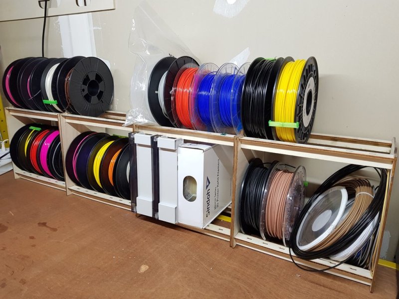 Laser Cut Filament Spool Storage System SVG File