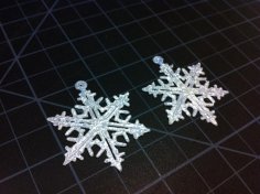 P Earring #6 Snowflake 3D Printer Model