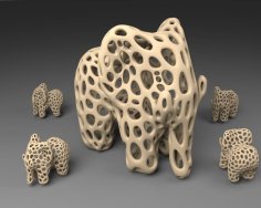 Elephant – Voronoi Style 3D Printer Model