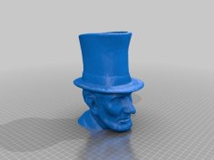 Abraham Lincoln Planter (or Penholder) 3D Printer Model