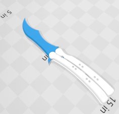 Fully Printable CSGO Butterfly Knife (snap In) 3D Printer Model