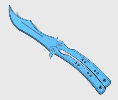 Foldable CsGo Buttefly Knife (m3) 3D Printer Model