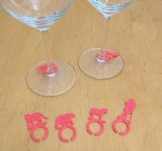 Wine Glass Identifiers 3D Printer Model