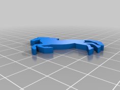 Horse Keychain 3D Printer Model