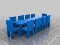 Dining Table (1piece) 3D Printer Model