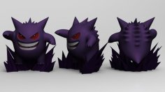 Pokemon Gengar HD 3D Printer Model