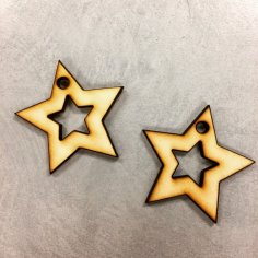 Laser Cut Star Laser Cut Earrings