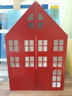 Laser Cut Doll House With Doors