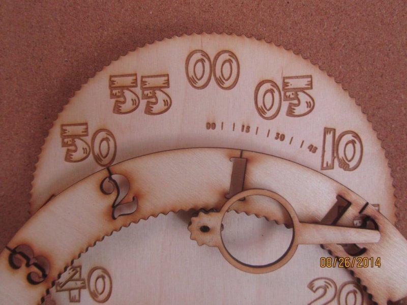 Laser Cut Gear Clock