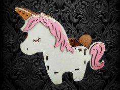 Laser Cut Unicorn Pencil Holder