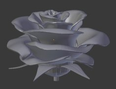 Rose With Realistic Leaves 3D Printer Model