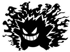 2D Gengar Stencil 3D Printer Model