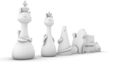 Chess Cats (added Meow Board!) 3D Printer Model