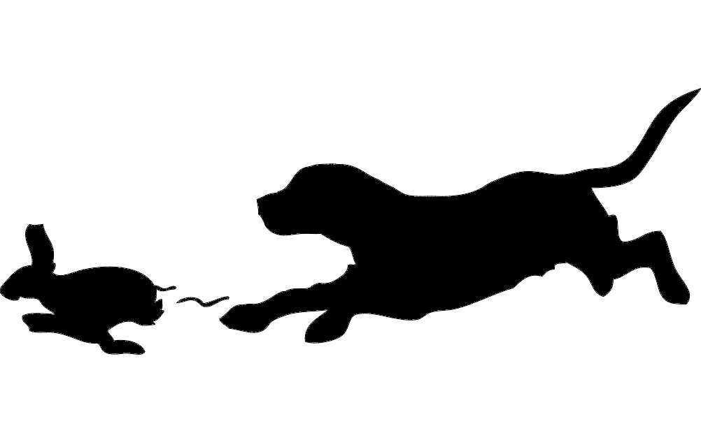 Beagle-Kaninchen-Umriss-dxf-Datei