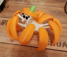 Halloween Pumpkin Spider More Easy Printing 3D Printer Model