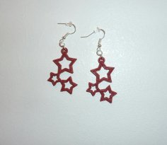 Star Earrings 3D Printer Model