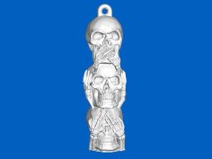 UNuSuaL Ornaments – 3 Wise Skulls 3D Printer Model