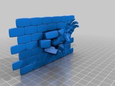 Zombie Hand On A Wall 3D Printer Model